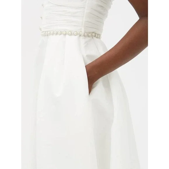 Self-Portrait White Taffeta Diamante Strap Midi Dress is available for  purchase on au PAY Market - Imported Goods Online Store Co.Ltd. | au PAY  Market - Online Shopping Site